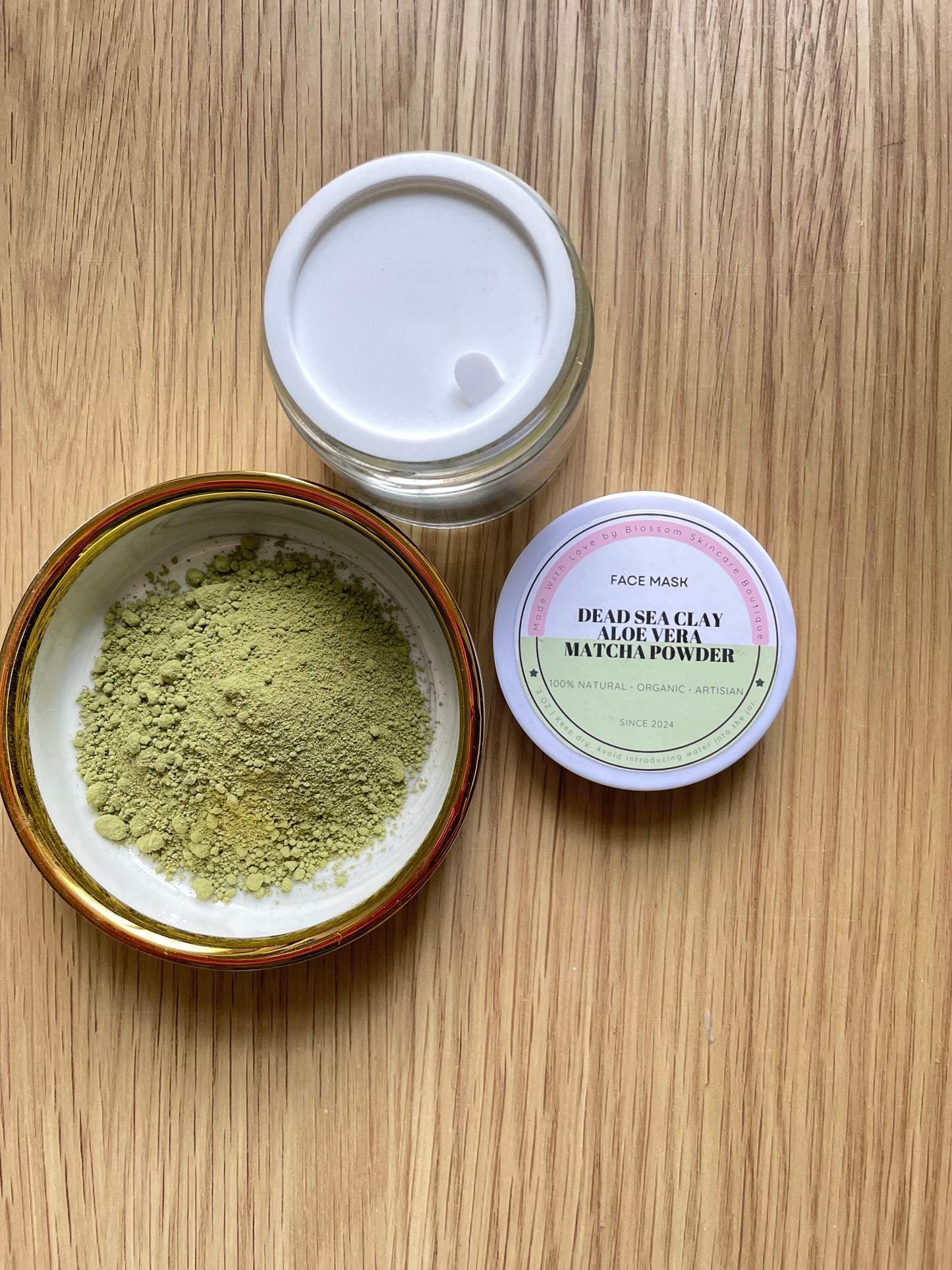 Dead Sea Clay, Aloe Vera and Matcha | Face Mask Powder